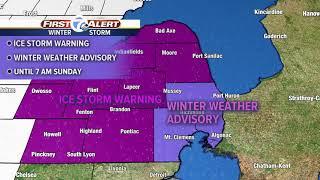 Metro Detroit Weather Forecast: Ice storm warning and flood warnings for SE Michigan