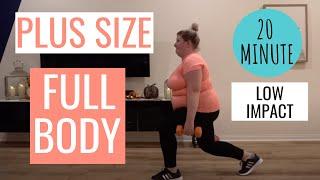 PLUS SIZE Full body Workout / Obese Beginner / Low Impact / At Home / No Jumping