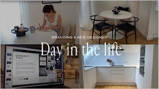 Day in my life as a graphic designer // new kitchen ‍  brand concepts ‍  life updates 