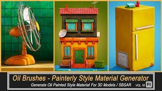 Stylized Oil Brushes | Painterly Style Material Generator In Substance Painter