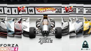 Hot Wheels 2Jetz 2018 Vs Best OF Hyper Cars Top 10 | Drag Race | Forza Horizon 4 | 4K 60 FPS |