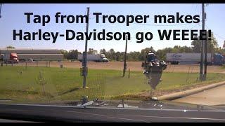 Reckless Harley-Davidson HIGH SPEED PURSUIT - Tap by Arkansas State Police sends it AIRBORNE! #pit