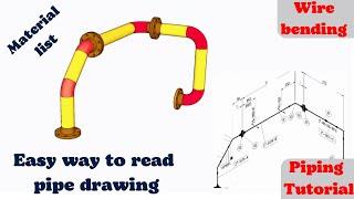 Piping. Learn the Easy way to read pipe drawings.Piping Tutorial for beginners. #piping