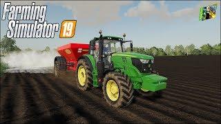 Farming Simulator 19 - Рассвет - 2 - Бросаем известь и культивируем со стажерами