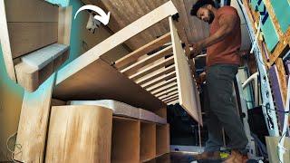 How to Build a HIDDEN Wall Bed for Campervans | Complete build Step-by-Step + Free Plans