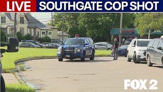 Two Southgate police officers shot, manhunt underway