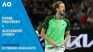 Daniil Medvedev v Alexander Zverev Extended Highlights | Australian Open 2024 Semifinal