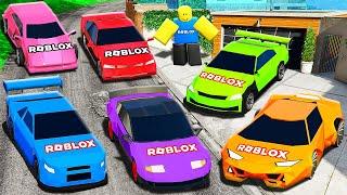 STOLE ALL SECRET CARS FROM ROBLOX IN GTA 5! CAR COLLECTION IN GTA 5!