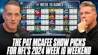 The Pat McAfee Show Picks & Predicts Every Game For NFL's 2024 Week 16 Weekend