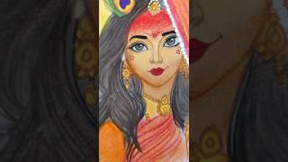 Most beautiful eyes #radharani drawing#radhakrishna#vrinda#art#shortsfeed#shortsviral#dear artist