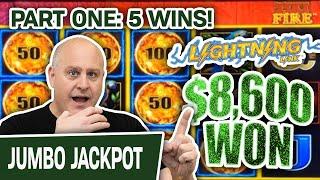  Part 1: $8,600 from 5 Lightning Link WINS  JACKPOTS GALORE at Cosmo Las Vegas!