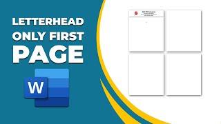 How to insert a letterhead only first page in Word