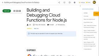 Building and Debugging Cloud Functions for Node.js GSP880