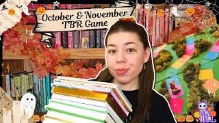 SPOOKY SEASON TBR ft. my tbr board game‍️October-November tbr and cozy fall vibes