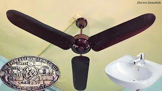 First time on YouTube History [Year:1908] Antique Ceiling Fan THE EVEREST ENGINEERING vs Washbasin 