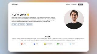 Build a Responsive Personal Portfolio with HTML & CSS | Full Beginners Tutorial 