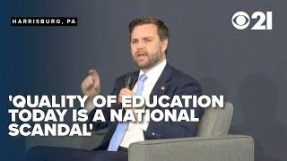 JD Vance hosts Harrisburg town hall; says quality of education today is 'national scandal'