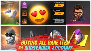 Buying All Rare Items From Store In My Subscriber Account - Garena Free Fire