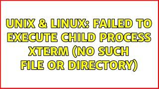 Unix & Linux: Failed to execute child process xterm (no such file or directory)