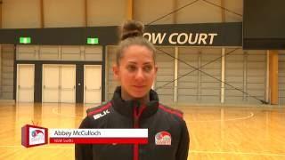 Abbey McCulloch on NSW Swifts v Queensland Firebirds