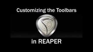 Customizing the Toolbars in REAPER