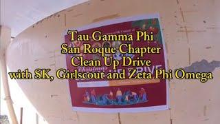 Tau Gamma Phi San Roque Chapter Clean Up Drive with SK and Zeta Phi Omega..#fraternity #taugammaphi