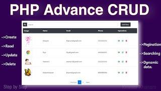 Complete PHP advance CRUD in one video.