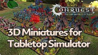 3D Conquest Miniatures for Tabletop Simulator - free new collection