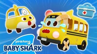 [NEW] Five Little Buses Jumping on the Slide! | Baby Shark Toy Car Song | Baby Shark Official