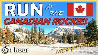 Treadmill Workout | Virtual Running Videos for Treadmill | Canadian Rockies 1 Hour Virtual Run [4k]