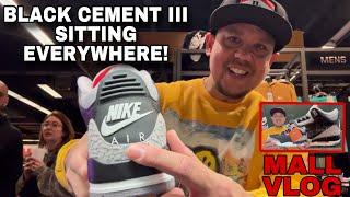 Black Cement Air Jordan 3’s SITTING EVERYWHERE! Sneaker Shopping Mall Vlog