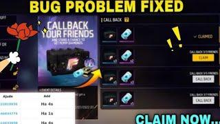 Free fire call back event bug problem solved/fdk panda yt#freefiremax