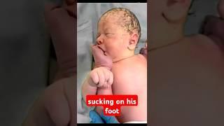 Baby sucking on his foot #shorts