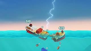 Fishdom game ads '155' Ship Wrecked Fish eating Trash