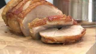 Roast pork and cider gravy