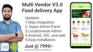 Full tutorial in Hindi to Build Multi Vendor Food and grocery delivery App  2024