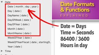 FileMaker Date Formats & Functions