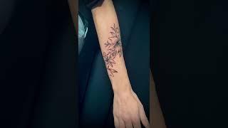 Flower tattoo- fine lines-