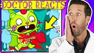 Doctor ER Reacts to Happy Tree Friends | Compilation