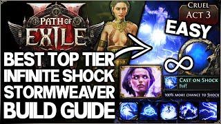 Path of Exile 2 - Best Stormweaver Build Guide - New INFINITE Shock Combo = Easy Sorceress Leveling!