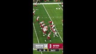 Taulia Tagovailoa Throws to Roman Hemby for TD vs Rutgers | Maryland Football