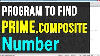 C Programming Exercise - Prime or Composite Number Program