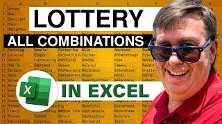 Excel - Generating All Possible Lottery Combinations in Excel - Step by Step Tutorial - Episode 2441