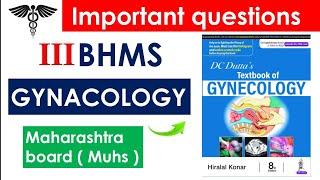 Gynacology important questions for third BHMS students #bhms #bhmsstudents #muhs #gynecology