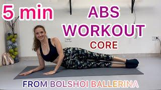 ABS WORKOUT 5 MIN /STRONG CORE AND BEAUTIFUL BODY