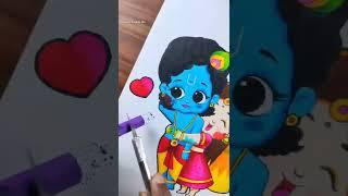 How to draw Holi festival | Drawing with Oil Pastels, Soft Pastel, Watercolor #shorts