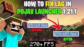 How To Fix Lag In 1.21.1 Pojav Launcher  | How to boost fps in pojav launcher 1.21.1 | 200+fps