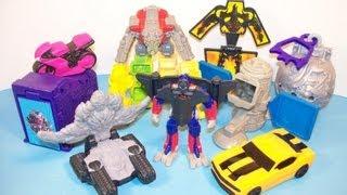 2009 TRANSFORMERS 2 REVENGE OF THE FALLEN FULL SET OF 8 BURGER KING MEAL COLLECTIBLES VIDEO REVIEW