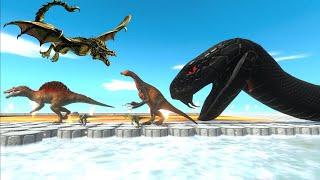 Black Mamba Chase - Which Dinosaur Survives  Animal Revolt Battle Simulator