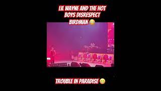 Lil Wayne and Hot Boys left Birdman on stage by himself ! Cash money trouble #media #youtube #money